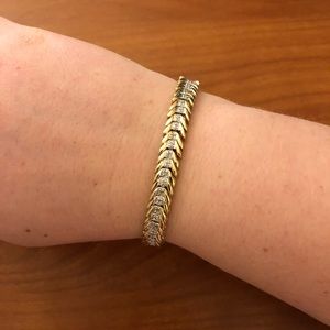 Plated 18KT Yellow Gold Diamond Bracelet
